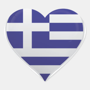 Griekenland liefde vlag trots hart sticker