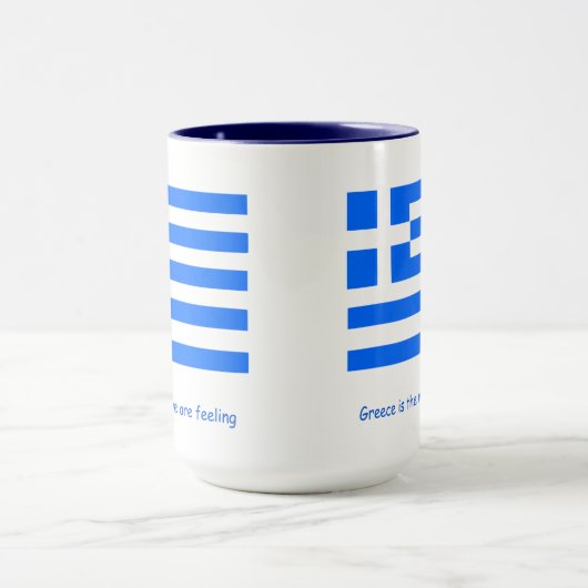 Griekenland liefhebbers en patriottische mok Combo (Midden)