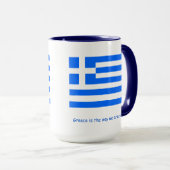 Griekenland liefhebbers en patriottische mok Combo (Voorkant rechts)
