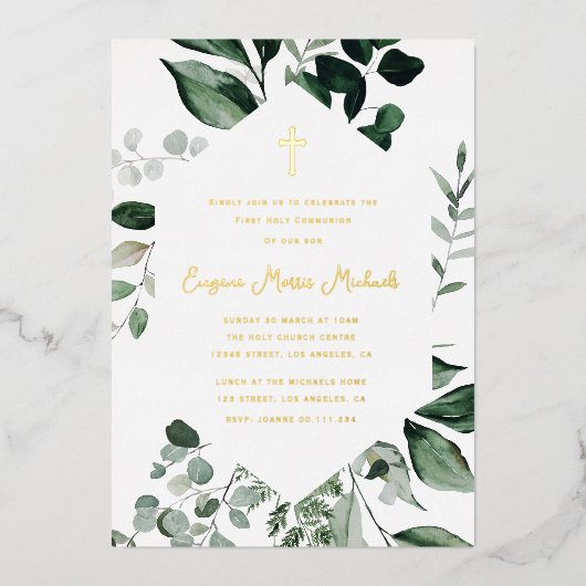 griekenland lijst eerste folie - uitnodiging (Voorkant)