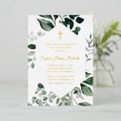 griekenland lijst eerste folie - uitnodiging (Staand Voorkant)