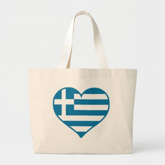 Griekenland Love Grote Tote Bag (Voorkant)