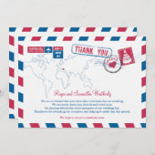 Griekenland Luchtpost Huwelijk Bedankt Kaart (Voorkant / Achterkant)