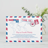 Griekenland Luchtpost Huwelijk Bedankt Kaart (Staand voorkant)