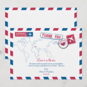 Griekenland Luchtpost Trouw Dank Je Bedankkaart (Voorkant / Achterkant)