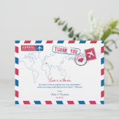 Griekenland Luchtpost Trouw Dank Je Bedankkaart (Staand voorkant)