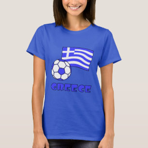 Griekenland met Griekse vlag en voetbal T-shirt