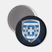 Griekenland Metallic Emblem Magneet (Voorkant / Achterkant)