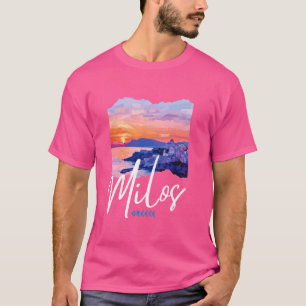 Griekenland Milos Schilderen Souvenir Griekenland T-shirt
