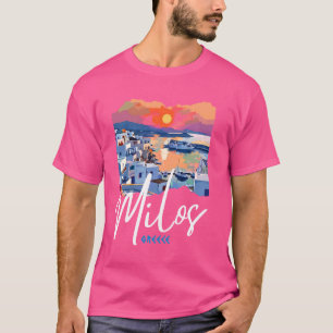 Griekenland Milos Schilderen Souvenir Griekenland T-shirt