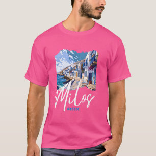 Griekenland Milos Schilderen Souvenir Griekenland T-shirt