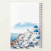 Griekenland Myconos aquarel | jouw naam Notitieboek (Achterkant)