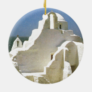  Griekenland, Myconos, Grieks-orthodoxe kerk Keramisch Ornament