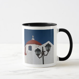 Griekenland, Mykonos, Kapel met rode koepel en Mok
