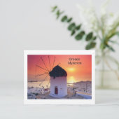Griekenland Mykonos Sunset (St.K.) Briefkaart (Staand voorkant)