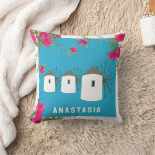 Griekenland naam windmolens op Grieks eiland Bouga Kussen