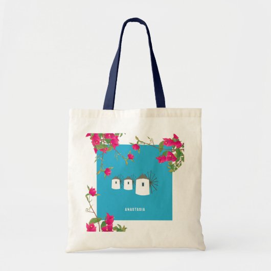 Griekenland naam windmolens op Grieks eiland Bouga Tote Bag (Voorkant)