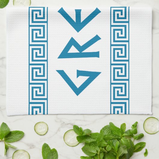 griekenland natiestatensymbool griekse trave theedoek (Gevouwen)