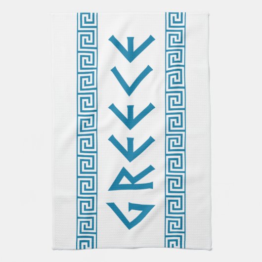 griekenland natiestatensymbool griekse trave theedoek (Verticaal)