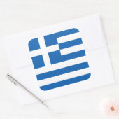 Griekenland Nationale wereldvlag Vierkante Sticker (Envelop)