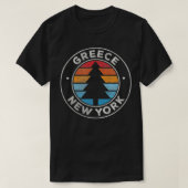 Griekenland New York NY  Grafisch Retro 70's T-shirt (Design voorkant)