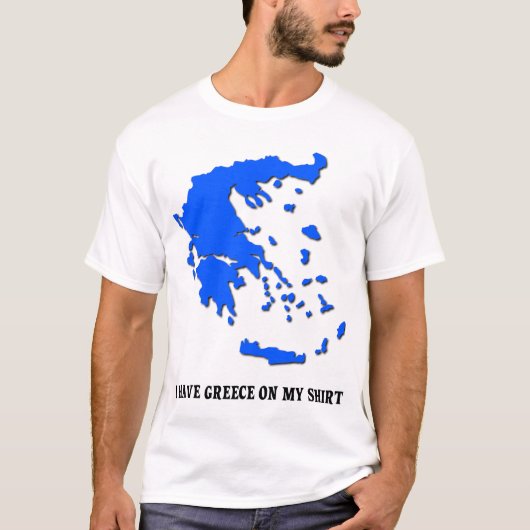 Griekenland op mijn Shirt Funny Greek Pride Shirt (Voorkant)