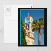 Griekenland - Orthodoxe Griekse kerk met palmboom Briefkaart (Voorkant / Achterkant)