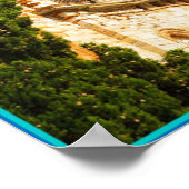 Griekenland - Orthodoxe Griekse kerk met palmboom Poster (Hoek)