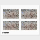 griekenland : oud griekenland schrijven tekst lett rechthoekige sticker (Vel)