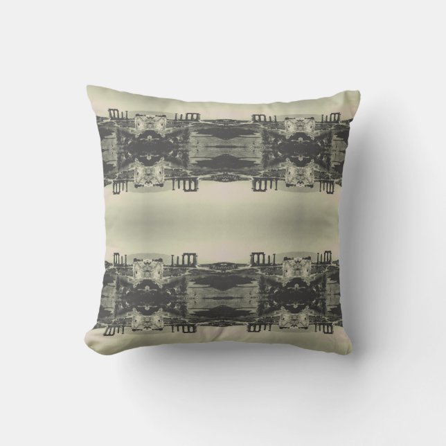 -Griekenland Ouderdom-Korinthe-Apollo-tempel Throw Kussen (Voorkant)