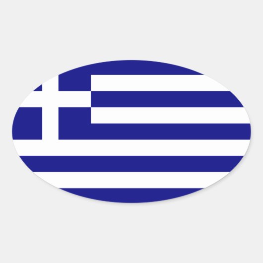 Griekenland Ovale Sticker (Voorkant)