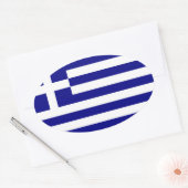 Griekenland Ovale Sticker (Envelop)