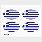 Griekenland Ovale Sticker (Vel)