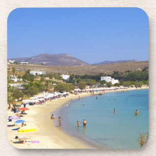 Griekenland, Paros eiland, Krios Beach van boven Drankjes Onderzetter