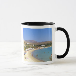 Griekenland, Paros eiland, Krios Beach van bovenaf Mok