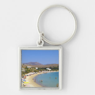 Griekenland, Paros eiland, Krios Beach van bovenaf Sleutelhanger