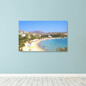 Griekenland, Paros Island, Krios Beach van bovenaf Canvas Afdruk (Insitu (Houten vloer))