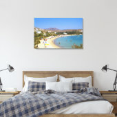 Griekenland, Paros Island, Krios Beach van bovenaf Canvas Afdruk (Insitu (Slaapkamer))