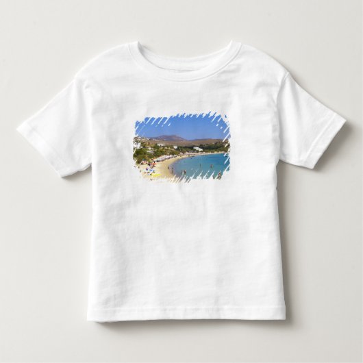 Griekenland, Paros Island, Krios Beach van bovenaf Kinder Shirts (Voorkant)