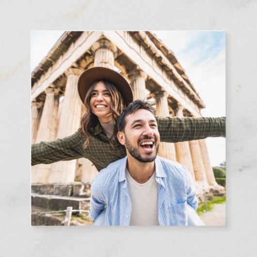 Griekenland Paspoort bruiloft QR Informatiekaartje (Achterkant)