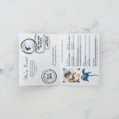 Griekenland Paspoort bruiloft uitnodiging (Binnen)