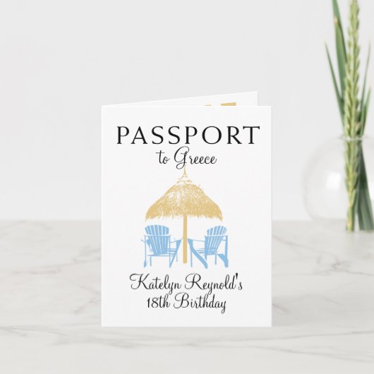 Griekenland Paspoort Verjaardagsreis Cadeau (Voorkant)