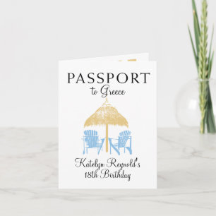 Griekenland Paspoort Verjaardagsreis Cadeau