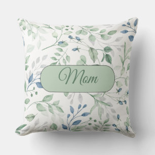 Griekenland Pillow Blue en Green Leaves MOM Kussen