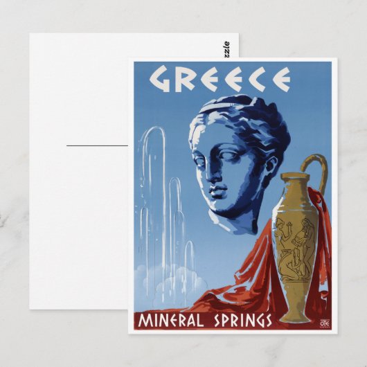 Griekenland Poster voor het terugzetten van ertsen Briefkaart (Voorkant / Achterkant)