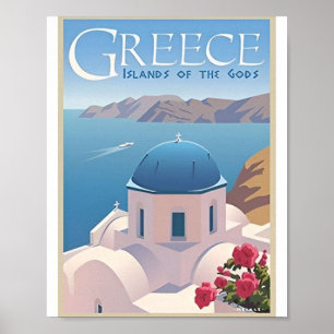 -Griekenland Posters voor het reizen over de zee