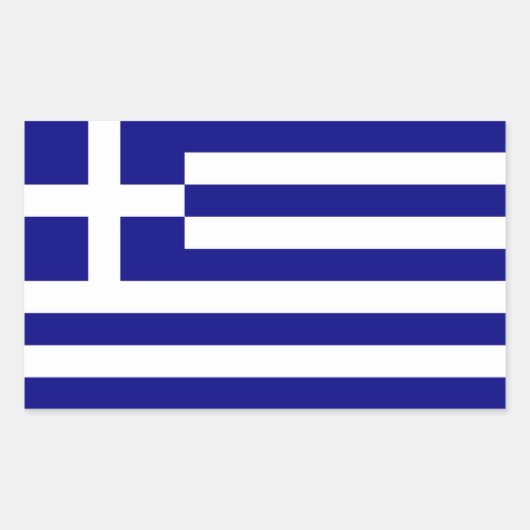 GRIEKENLAND RECHTHOEKIGE STICKER (Voorkant)