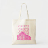 Griekenland, Reiskunst, Pastelreizen Kunst, Roze Tote Bag (Voorkant)