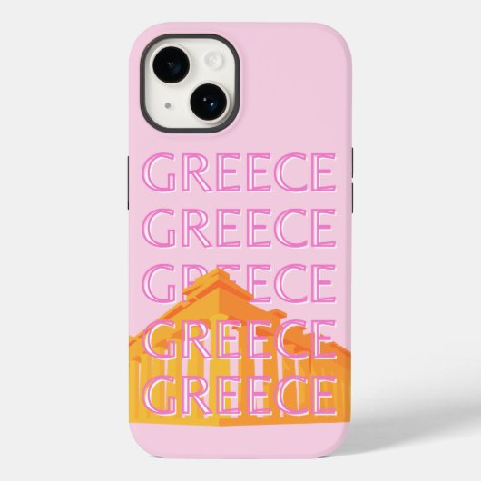Griekenland, Reiskunst, Roze Case-Mate iPhone Case (Achterkant)