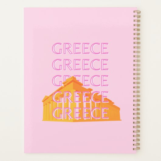 Griekenland, Reiskunst, Roze Planner (Achterkant)